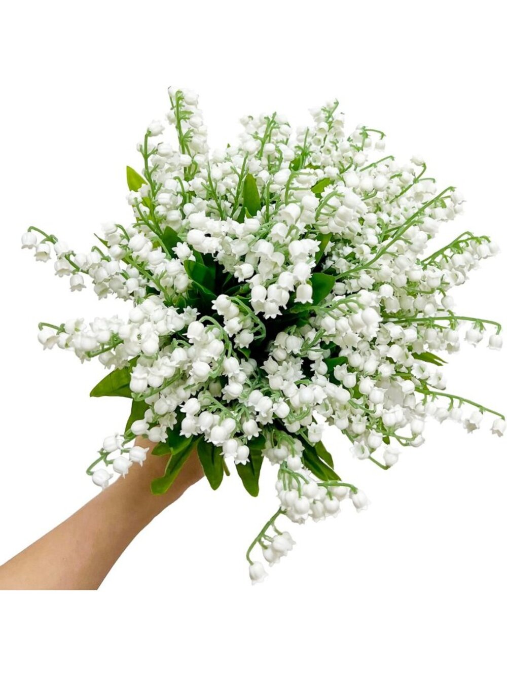 80 Branch Faux Silk Lily of the Valley Flowers - Elegant Wedding Bouquet & Home